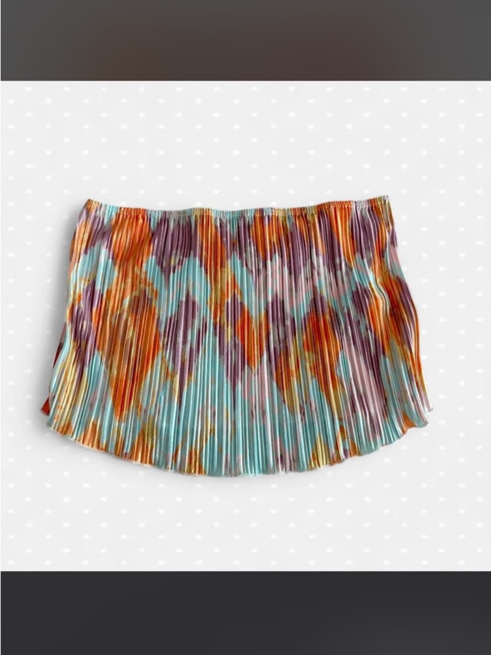 Colorful Strapless Blouse